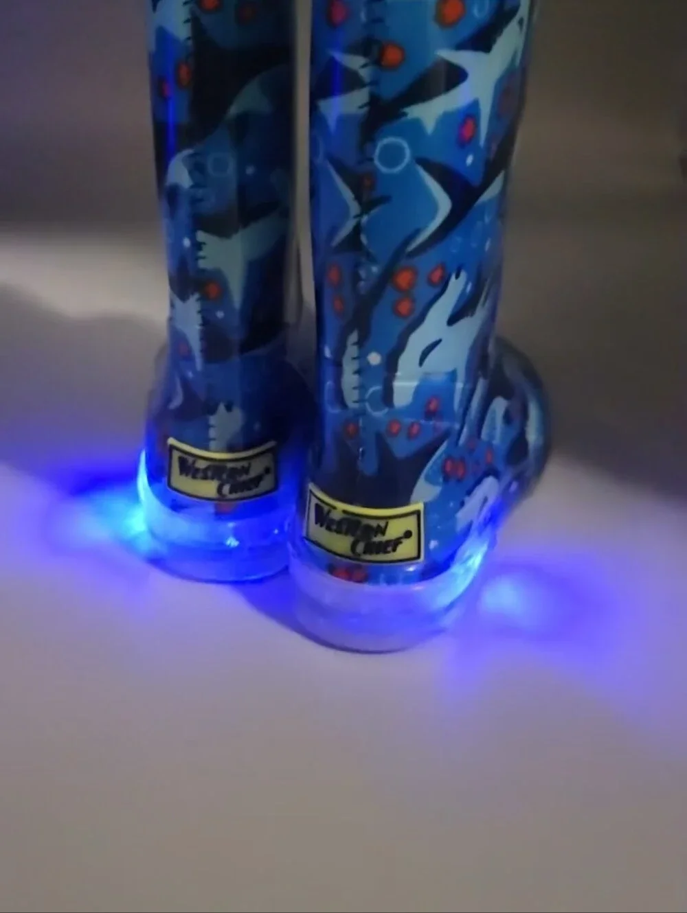 Light Up Shark Chase Blue Rain Boots